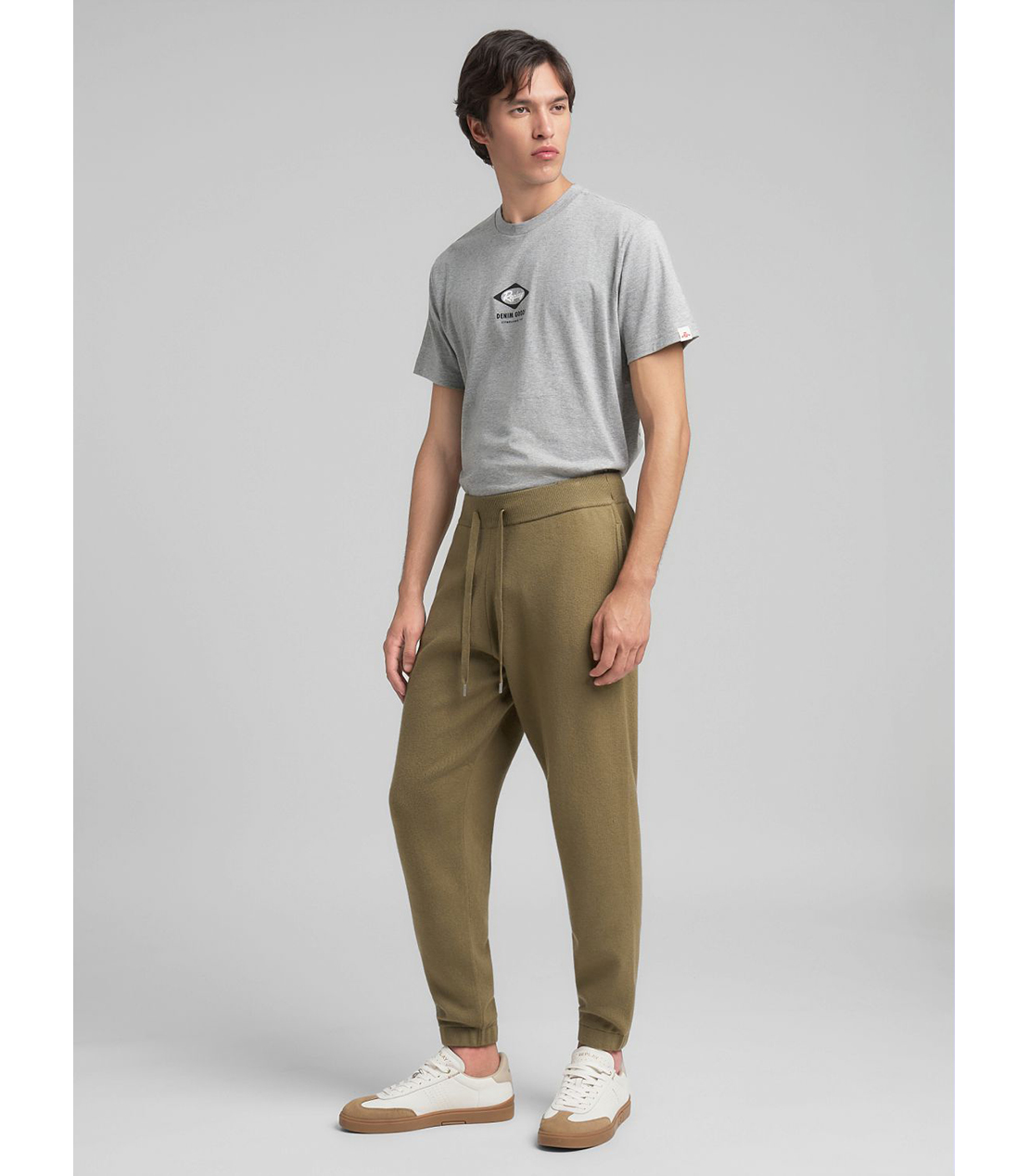 リサイクルファイバーニットジョグパンツ 詳細画像 セージメランジ 4